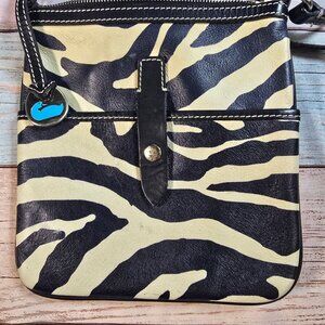 Dooney & Bourke Zebra Print Leather Crossbody Bag